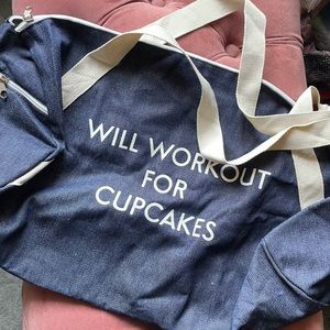 Will Workout for Cupcakes gym bag